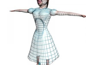 girl in blue Modèle 3D