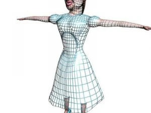 girl in blue 3D Model