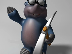 talpa dei cartoni animati truccata Modello 3D