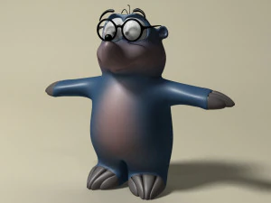 cartoon mole rigged 3D Model