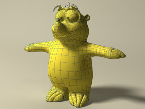cartoon mole rigged Modelo 3D
