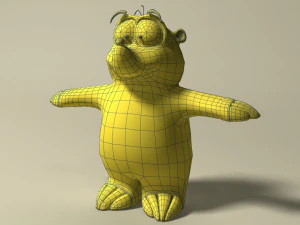 cartoon mole rigged 3D Model