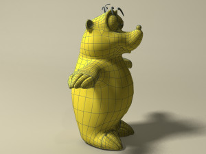 cartoon mole rigged Modelo 3D