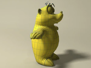 cartoon mole rigged 3D Model