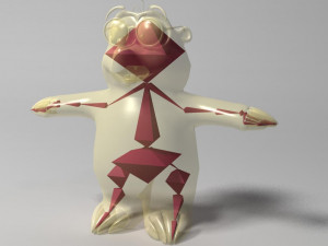 cartoon mole rigged Modelo 3D