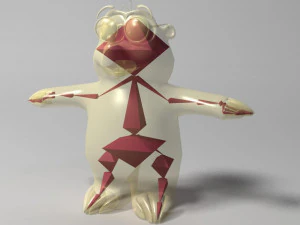 cartoon mole rigged 3D Model