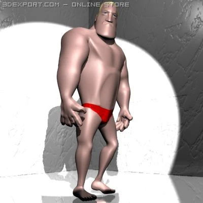 mister muscle 3d 3D Model .c4d .max .obj .3ds .fbx .stl .blend 