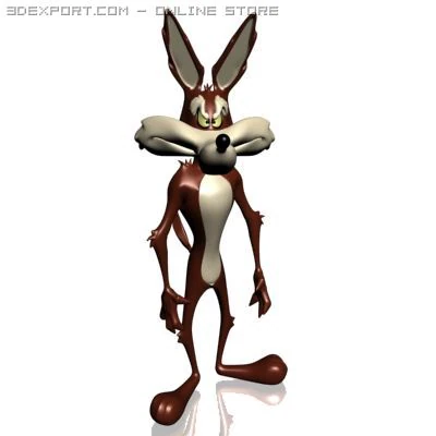 wile e coyote 3d 3D Model .c4d .max .obj .3ds .fbx .stl .blend