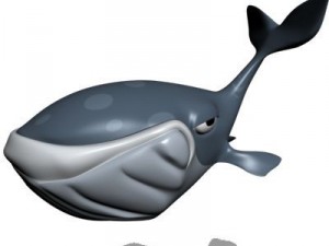 toon whale 3d 3D 模型