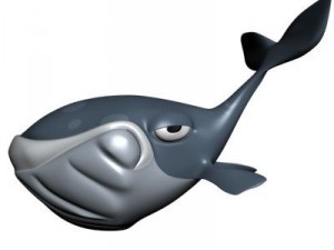 toon whale 3d 3D 模型