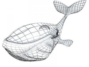 toon whale 3d 3D 模型