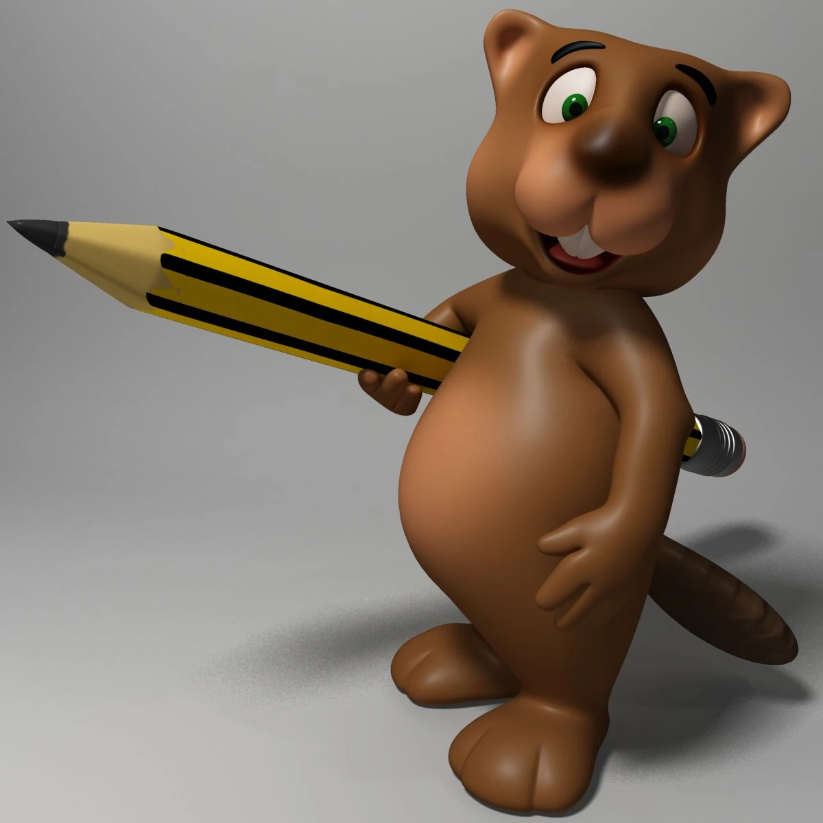 cartoon beaver rigged 3D Model .c4d .max .obj .3ds .fbx .stl .blend