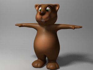cartoon beaver rigged 3D 모델
