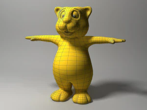 cartoon beaver rigged 3D Model