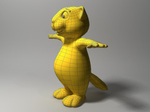 cartoon beaver rigged 3D 모델