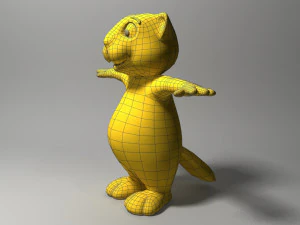 cartoon beaver rigged 3D Model