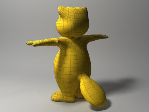 cartoon beaver rigged 3D 모델