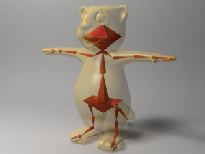 cartoon beaver rigged 3D 모델