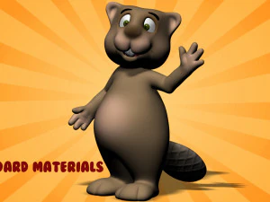 cartoon beaver rigged 3D Model