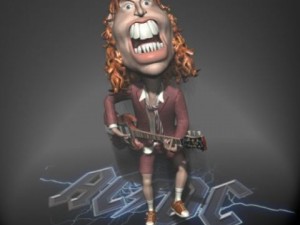 angus young 3d character toon 3D Model