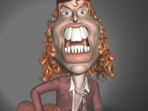 angus young 3d character toon 3D Model