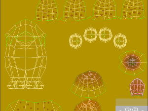 cartoon yellow monster rigged 3D Model