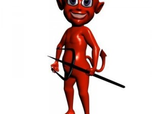little devil cartoon 3D Модель