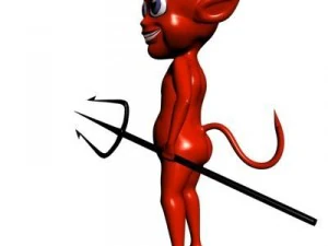 little devil cartoon 3D Model