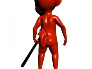little devil cartoon 3D Model