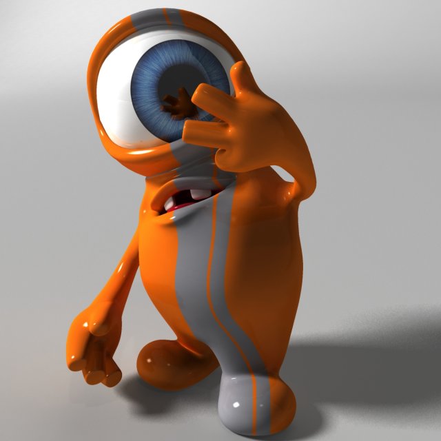 orange alien rigged Modèle 3D .c4d .max .obj .3ds .fbx .stl .blend 