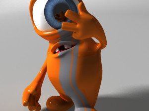 orange alien rigged Modelo 3D