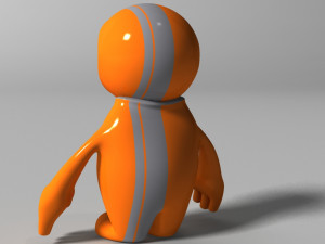 orange alien rigged Modèle 3D