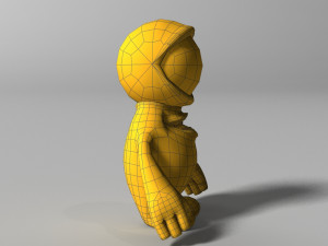 orange alien rigged Modèle 3D