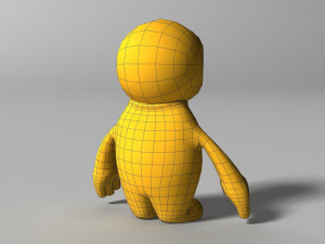 orange alien rigged Modèle 3D