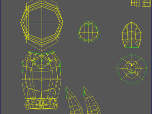 orange alien rigged Modèle 3D