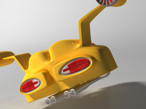 orange alien rigged Modèle 3D