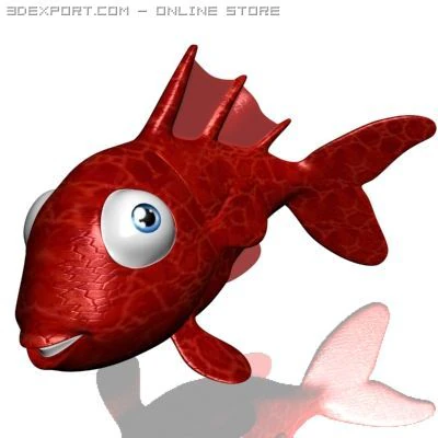 goldfish cartoon 3d 3D Model .c4d .max .obj .3ds .fbx .stl .blend 