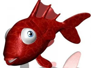 kartun ikan mas 3d Model 3D