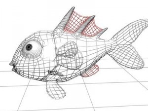 goldfish cartoon 3d Modelo 3D