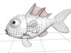 goldfish cartoon 3d 3D Model