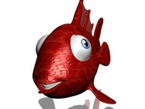 goldfish cartoon 3d 3D Model