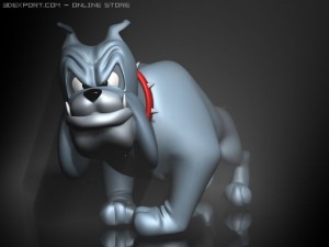 crazy dog carton 3D Model