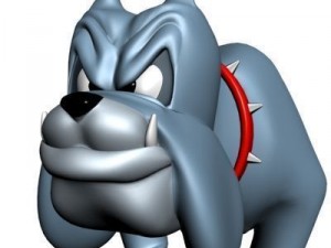 crazy dog carton 3D Model