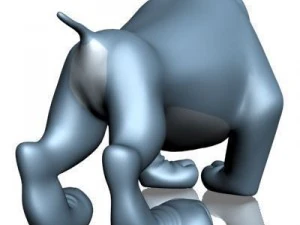 crazy dog carton 3D Model