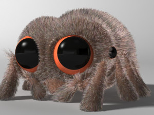 cartoon spider rigged 3D Model