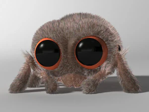 cartoon spider rigged 3D Model