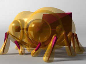 cartoon spider rigged 3D Model