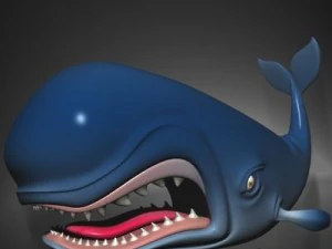 Monstro-Cartoon-Wal manipuliert 3D Modell