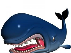 monstro cartoon whale rigged 3D Model