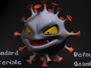 cartoon coronavirus 3D Model